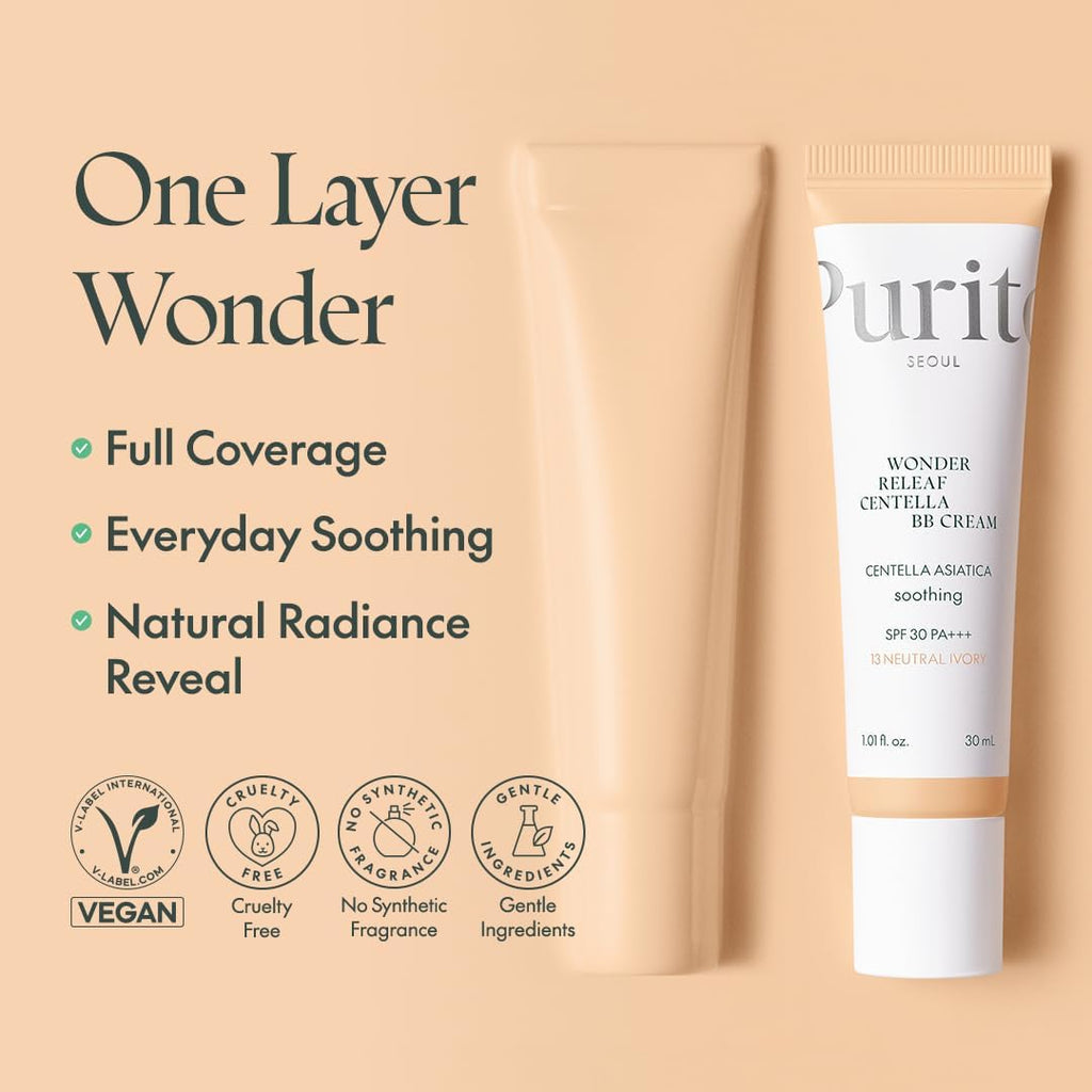 Purito Seoul Wonder Releaf Centella BB Cream SPF30 PA++ – Sand Beige 27 | Soothing Korean BB Cream