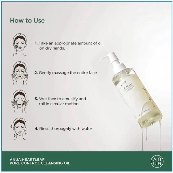 ANUA Heartleaf Pore Control Cleansing Oil – Best Korean Cleanser Oil for Sensitive Skin in Pakistan