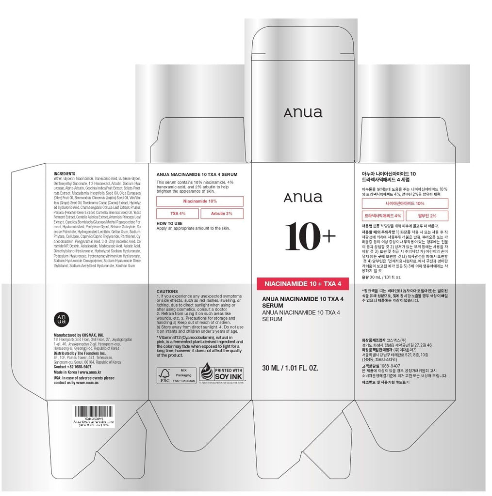 ANUA Niacinamide + Tranexamic Acid Serum 30ml – Korean Skincare for Acne, Dark Spots & Sensitive Skin