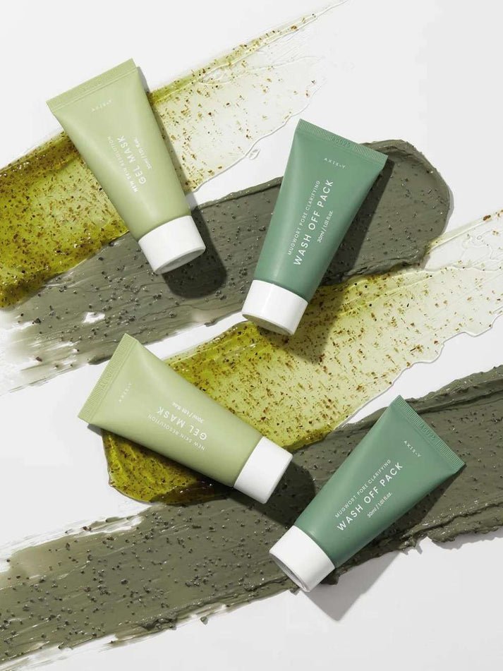 "[AXIS-Y] Mask Now Glow Later Set (Mugwort Pore Clarifying Wash Off Pack 30ml + New Skin Resolution Gel Mask 30ml) – Authentic Korean Skincare in Pakistan"