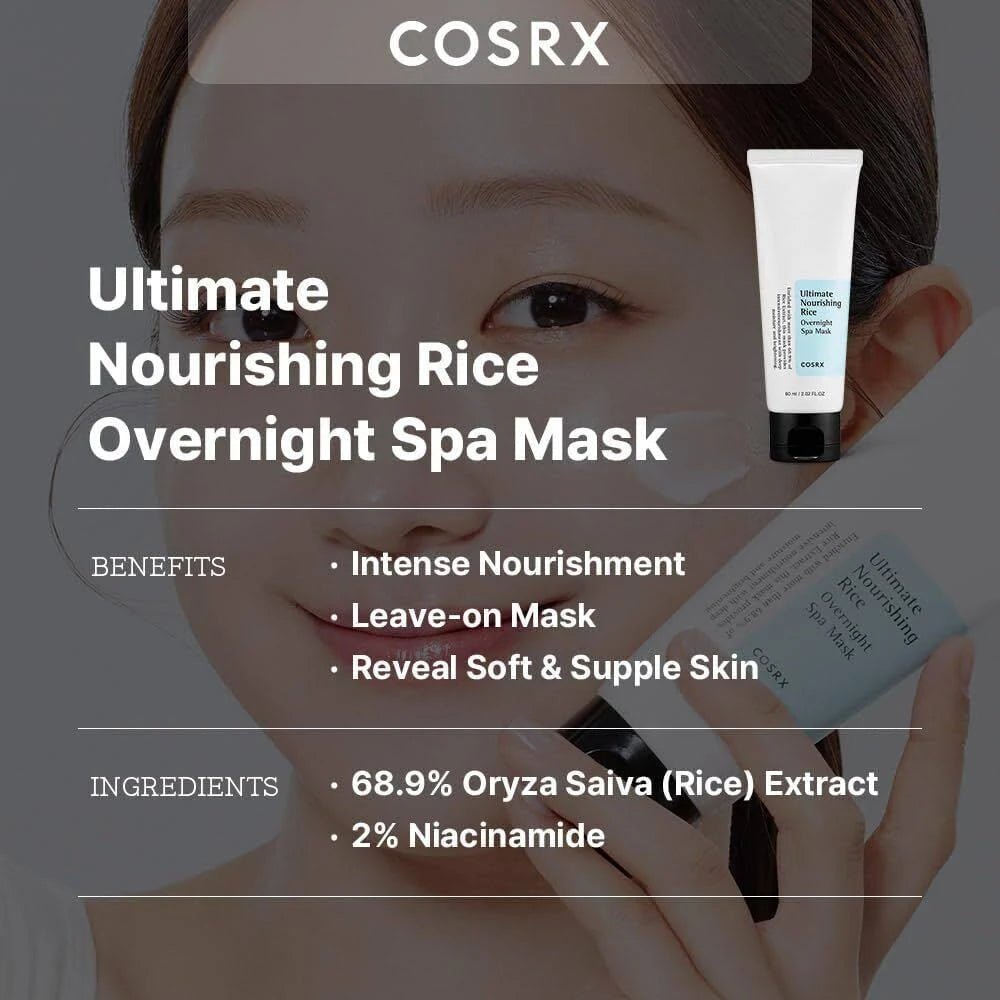 [COSRX] Ultimate Nourishing Rice Overnight Mask 60ml (Renewed) – Brightening Sleeping Mask | 100% Authentic Korean Skincare in Pakistan