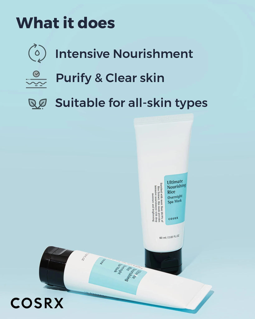 [COSRX] Ultimate Nourishing Rice Overnight Mask 60ml (Renewed) – Brightening Sleeping Mask | 100% Authentic Korean Skincare in Pakistan