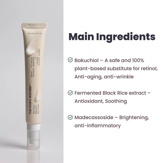 [ Haruharu Wonder] Black Rice Bakuchiol Eye Cream 20ml - Anti-Aging Eye Cream | Authentic Korean Skincare Evoraa Pakistan