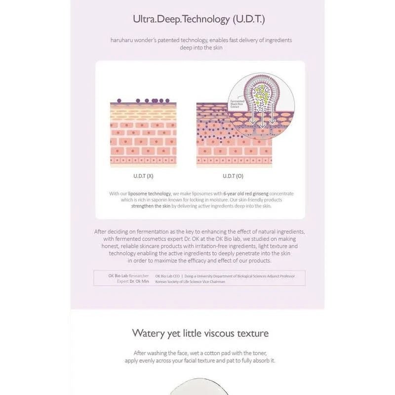 [ Haruharu Wonder] Black Rice Hyaluronic Toner 150ml - Authentic Korean Skincare Evoraa Pakistan