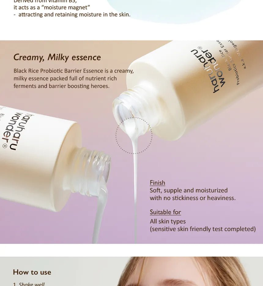[Haruharu Wonder] Black Rice Probiotics Barrier Essence 120ml – for Skin Barrier Repair & Glow | Authentic Korean skincare Evoraa.pk Pakistan