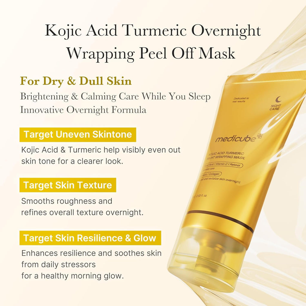 Medicube Kojic Acid Turmeric Night Wrapping Mask – 75ml - Authentic Korean Skincare in pakistan