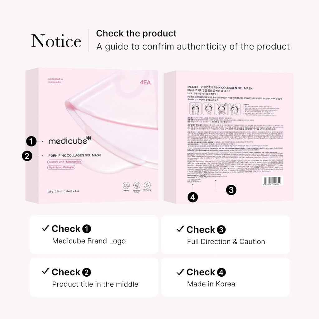 Medicube PDRN Pink Collagen Gel Mask (1 Sheets) – Anti-Aging & Hydrating | Authentic Korean skincare in Pakistan